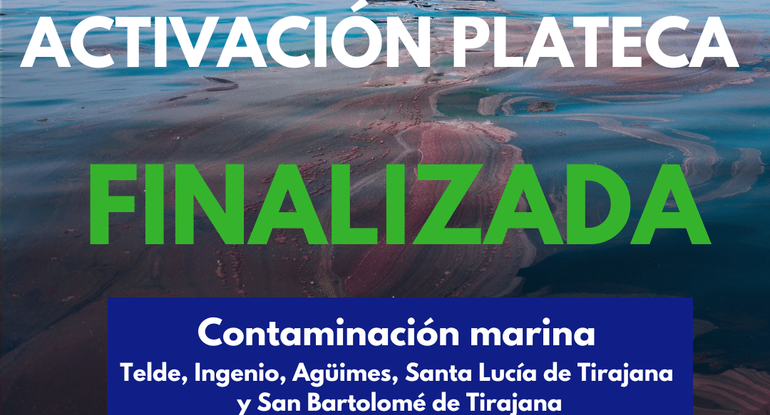 FINALIZADA LA ACTIVACIÓN PLATECA POR CONTAMINACIÓN EN EL AGUA MARINA-GRAN CANARIA 17-3-25