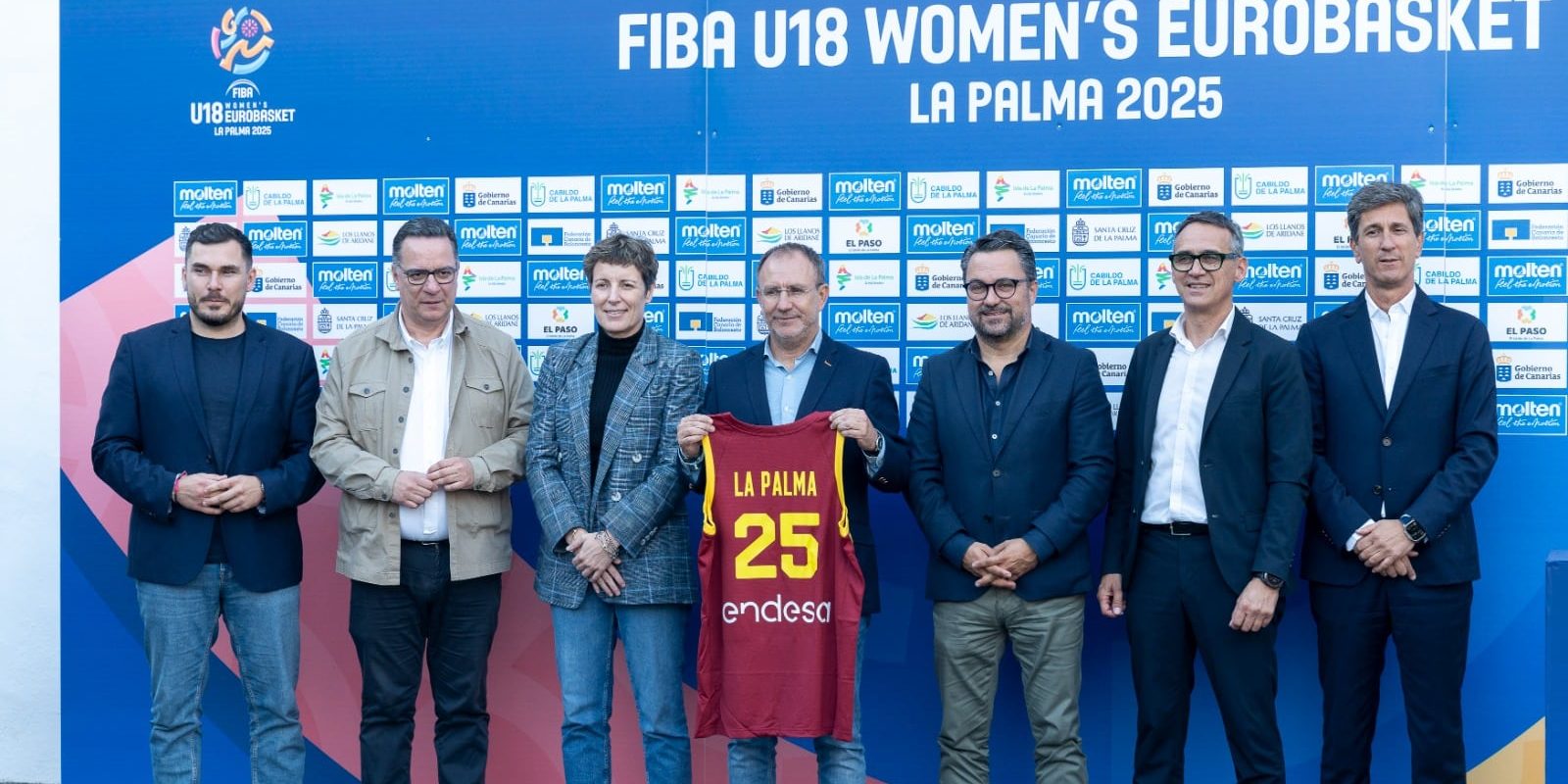 FOTO. Imagen de archivo de la presentación del Eurobasket U18 Femenino 25 en La Palma 1