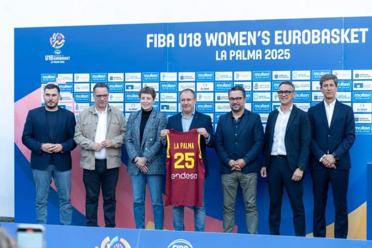 FOTO. Imagen de archivo de la presentación del Eurobasket U18 Femenino 25 en La Palma 1