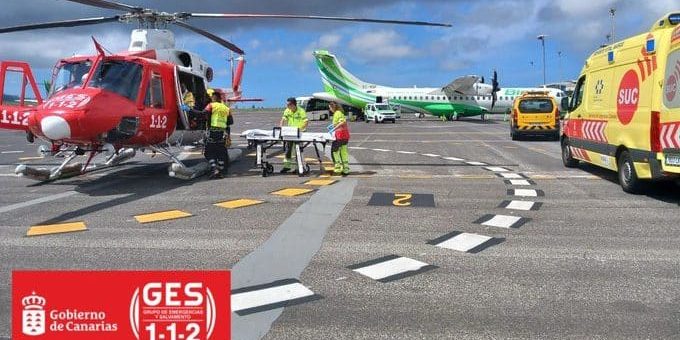 HELICOPTERO DEL GES RESCATA A UN HOMBRE EN UNA ZONA DE DIFÍCIL ACCESO EN CANDELARIA 15-3-25