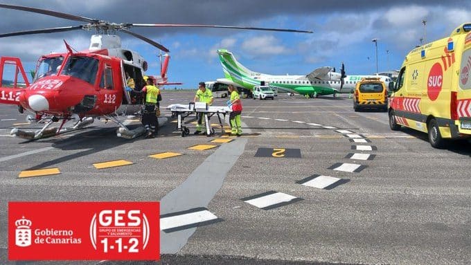 HELICOPTERO DEL GES RESCATA A UN HOMBRE EN UNA ZONA DE DIFÍCIL ACCESO EN CANDELARIA 15-3-25