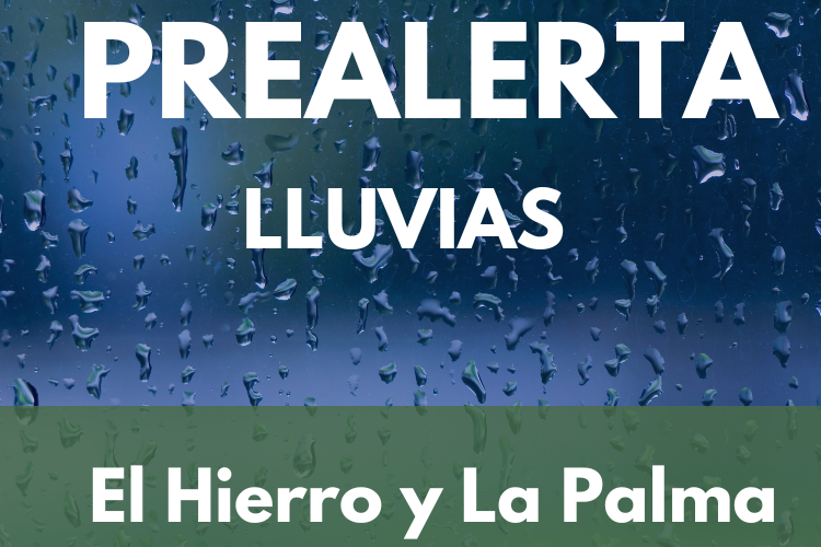 PREALERTA POR LLUVIAS EN LA PALMA Y EL HIERRO 28-3-25