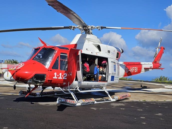 Sucesos.- Rescatado por un helicóptero del GES un senderista de 86 años tras un problema de salud en Adeje (Tenerife)