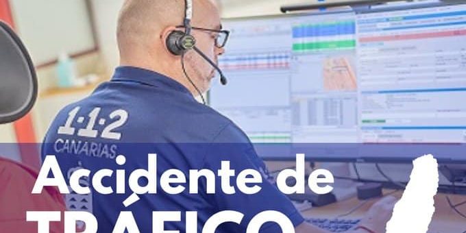 ACCIDENTE DE TRÁFICO DE VARIOS VEHÍCULOS EN LA FV-2 EN ANTIGUA-FUERTEVENTURA 16-4-25