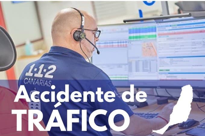 ACCIDENTE DE TRÁFICO DE VARIOS VEHÍCULOS EN LA FV-2 EN ANTIGUA-FUERTEVENTURA 16-4-25