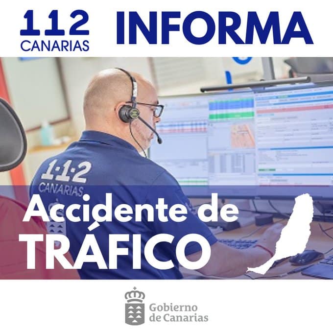 ACCIDENTE DE TRÁFICO DE VARIOS VEHÍCULOS EN LA FV-2 EN ANTIGUA-FUERTEVENTURA 16-4-25