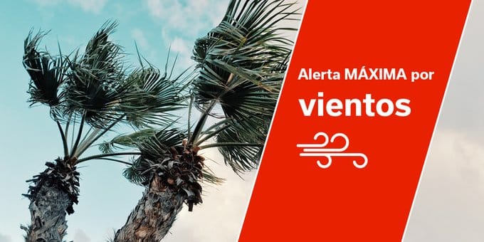 ALERTA MÁXIMA POR VIENTOS 2-4-25