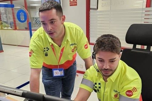 CICLISTA HERIDO TRAS COLISIONAR CON UN TURISMO EN LA GC-500 EN SAN BARTOLOMÉ DE TIRAJANA 22-4-25