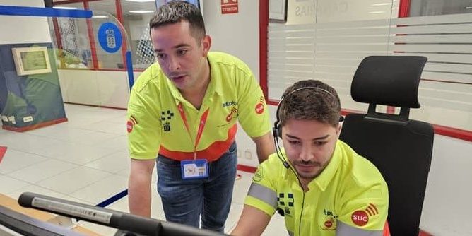CICLISTA HERIDO TRAS COLISIONAR CON UN TURISMO EN LA GC-500 EN SAN BARTOLOMÉ DE TIRAJANA 22-4-25