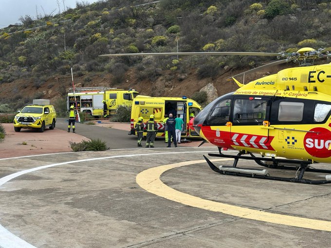 HOMBRE HERIDO GRAVE TRAS PRECIPITARSE DE UNA VIVIENDA EN TEGUISE 12-4-25