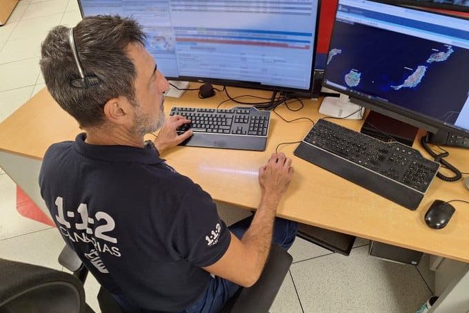 MOTORISTA HERIDO GRAVE TRAS UNA CAÍDA EN LA GC-60, EN SAN BARTOLOMÉ DE TIRAJANA 6-4-25