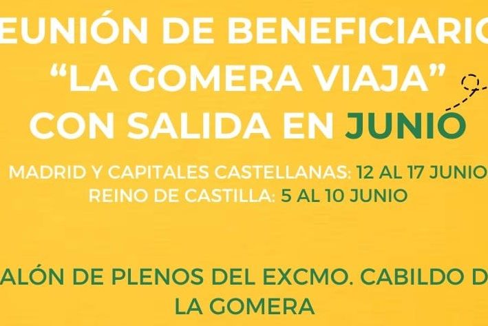 140525 Cartel informativo de la próxima reunión del programa de turismo sociocultural para mayores La Gomera Viaja