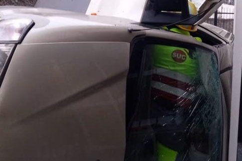 HOMBRE HERIDO TRAS LA SALIDA DE UN VEHÍCULO EN TEROR 1-5-25
