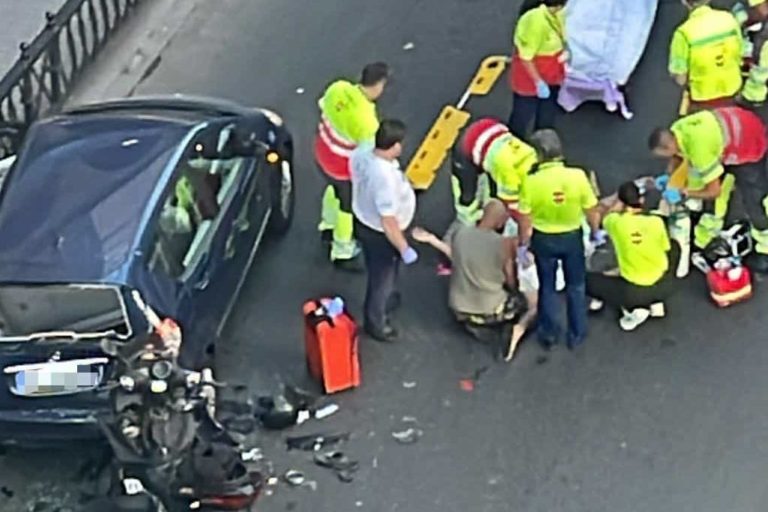 MOTORISTA HERIDO GRAVE EN UNA COLISIÓN CON UN VEHÍCULO2-LAS PALMAS 1-5-25