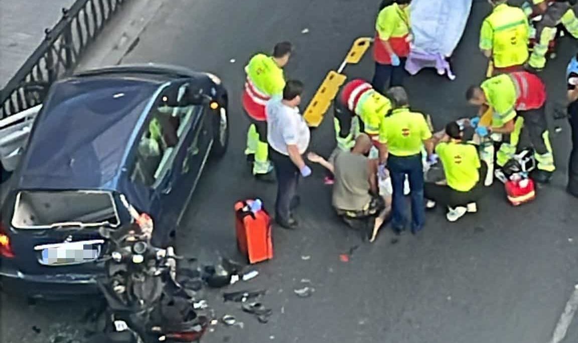 MOTORISTA HERIDO GRAVE EN UNA COLISIÓN CON UN VEHÍCULO2-LAS PALMAS 1-5-25