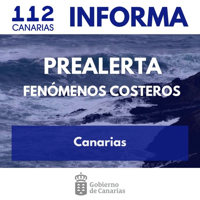 PREALERTA POR FENÓMENOS COSTEROS EN CANARIAS 20-6-25