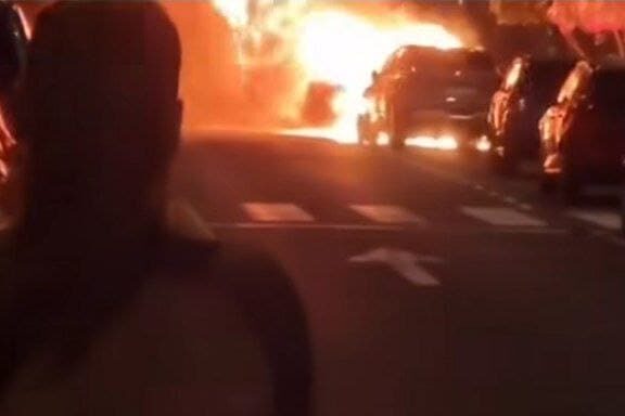 SEIS COCHES INCENDIADOS EN TACO 27-6-25