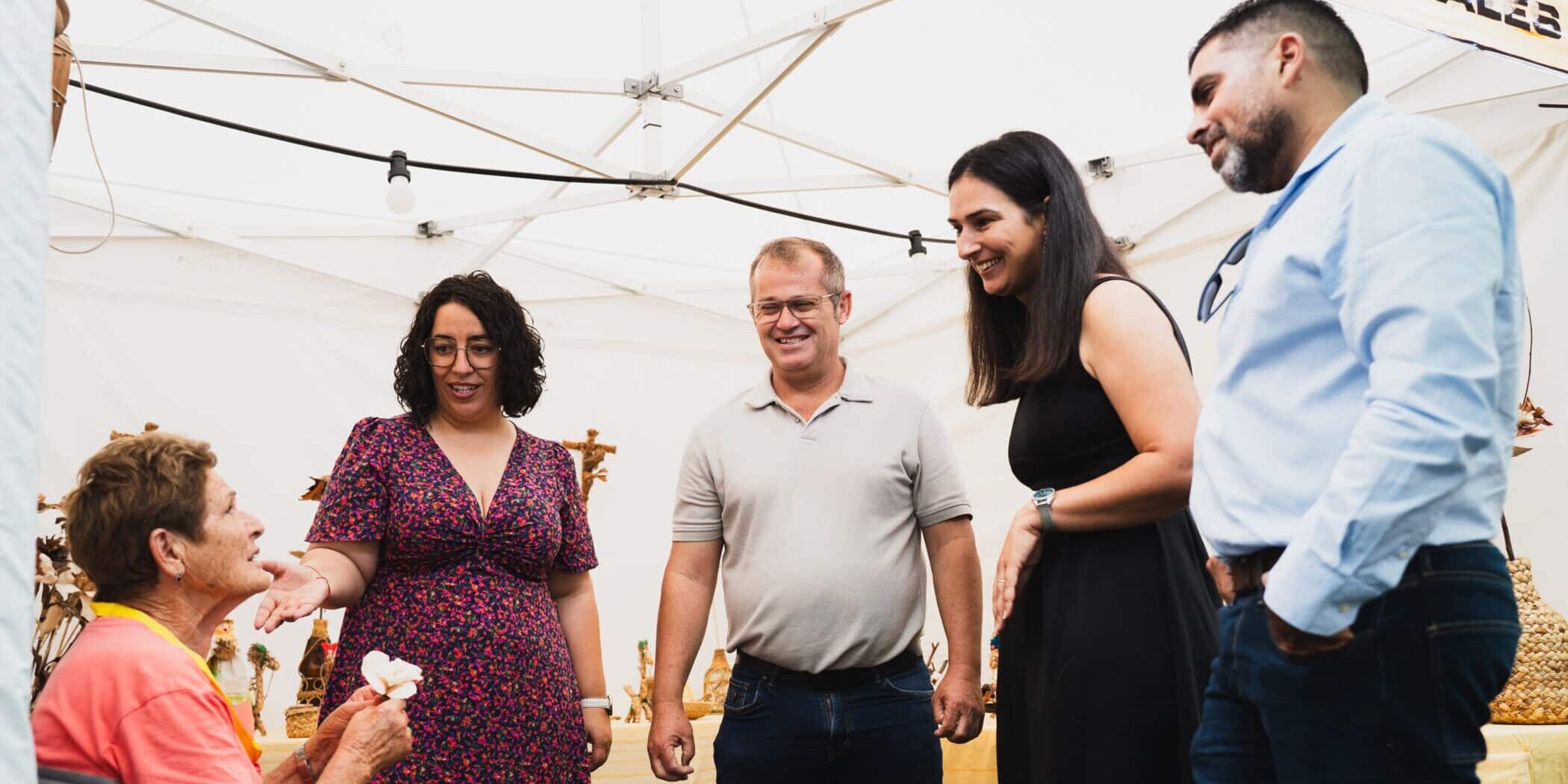 120725 Autoridades insulares y municipales en la inauguración oficial de la Feria Insular de Artesanía y Gastronomía de La Gomera