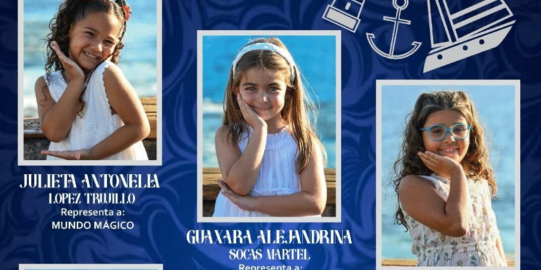 Cartel candidatas infantiles fiestas El Carmen 2025 Puerto de Santiago