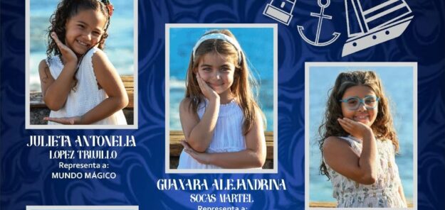 Cartel candidatas infantiles fiestas El Carmen 2025 Puerto de Santiago