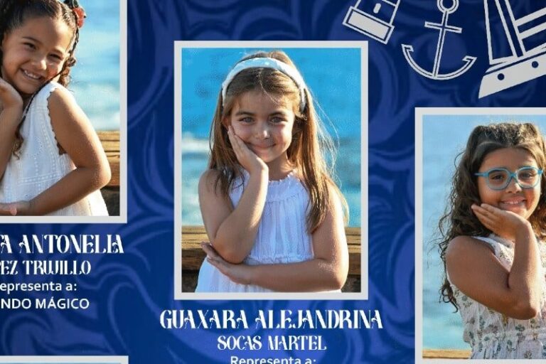 Cartel candidatas infantiles fiestas El Carmen 2025 Puerto de Santiago