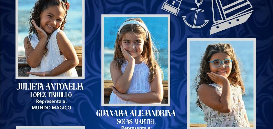 Cartel candidatas infantiles fiestas El Carmen 2025 Puerto de Santiago