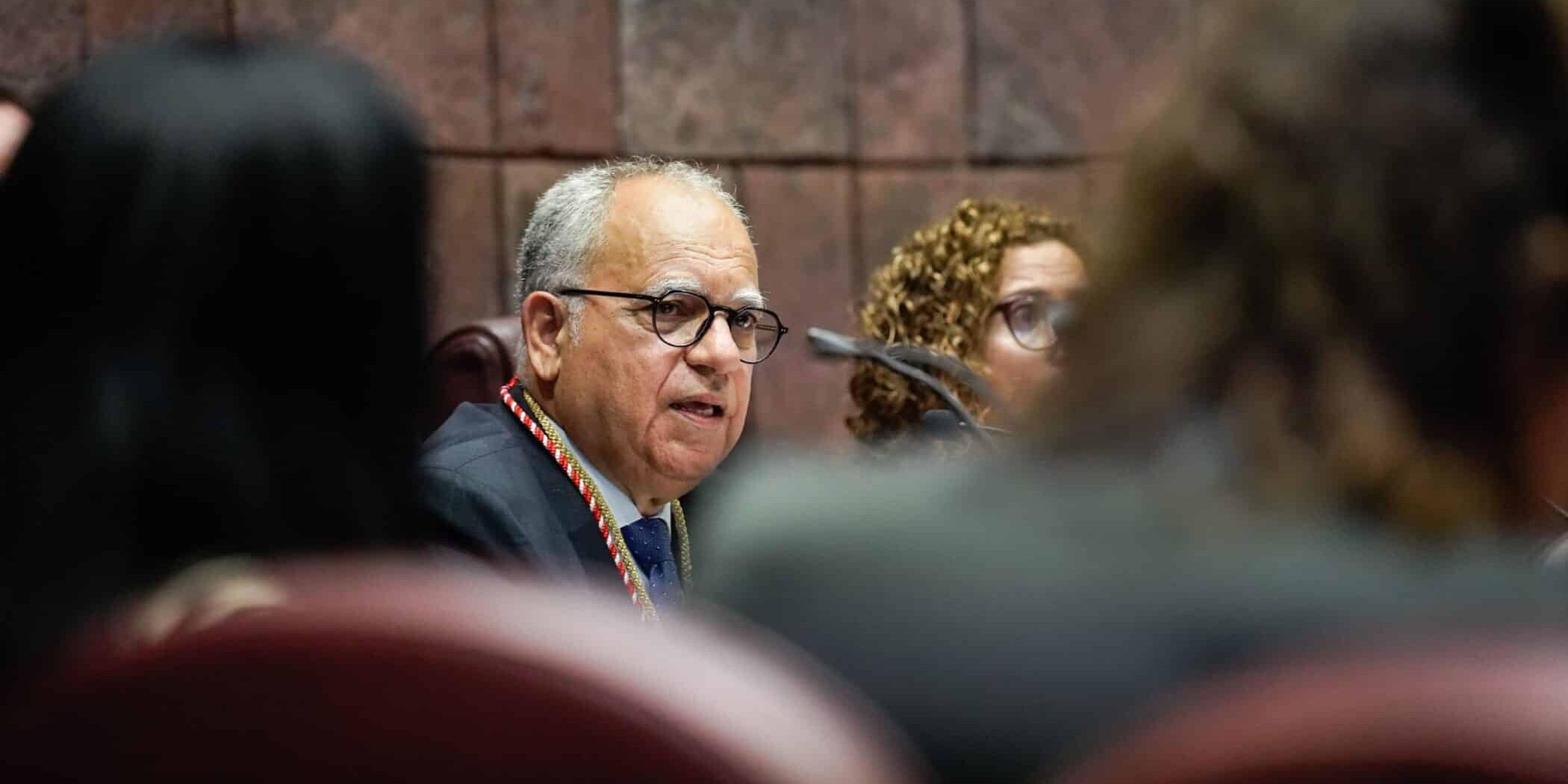 Casimiro Curbelo en la toma de posesión en 2023