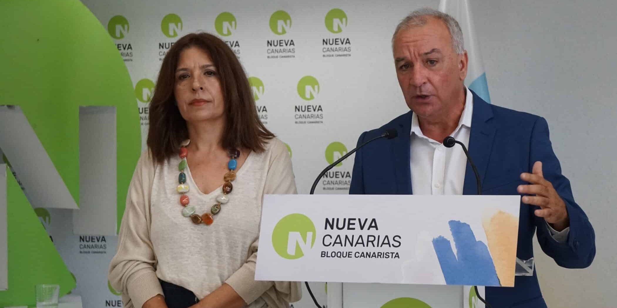 El secretario general y la vicesecretaria general de NC-BC, Luis Campos y Carmen Hernández