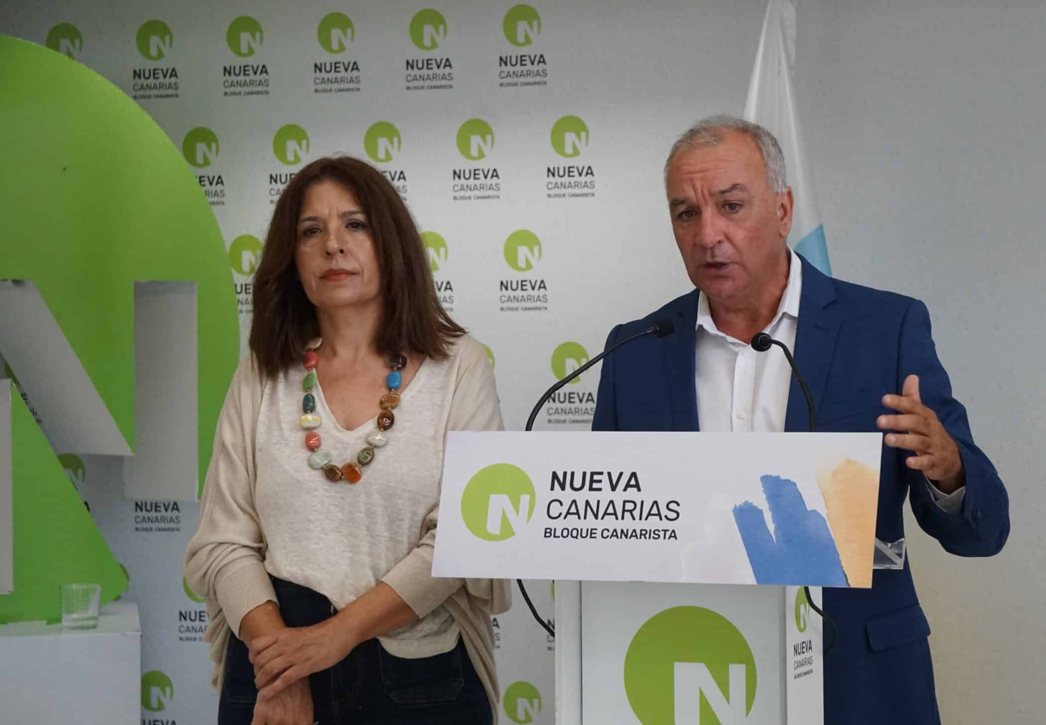 El secretario general y la vicesecretaria general de NC-BC, Luis Campos y Carmen Hernández