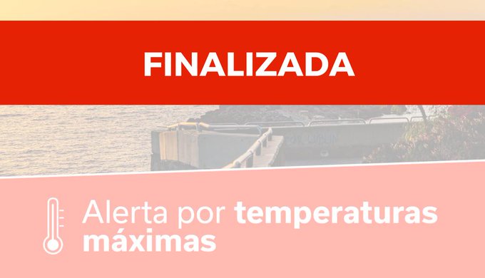 FINALIZADA ALERTA POR TEMPERATURAS MÁXIMAS EN CANARIAS 1-7-25
