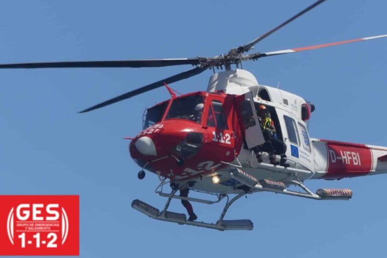 HELICÓPTERO DEL GES-SENDERISTA HERIDO EN LA PALMA 26-7-25