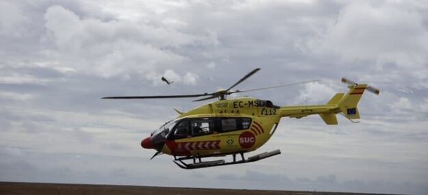 HOMBRE TRASLADADO EN HELICÓPTERO DEL SUC TRAS SUFRIR UNA PARADA EN VALLE GRAN REY-LA GOMERA 19-7-25