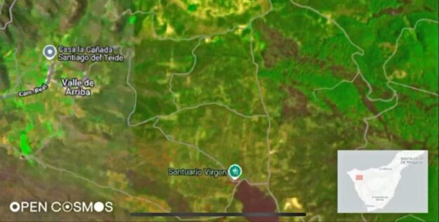 Open Cosmos-Imagen satélite incendio El Tanque 00