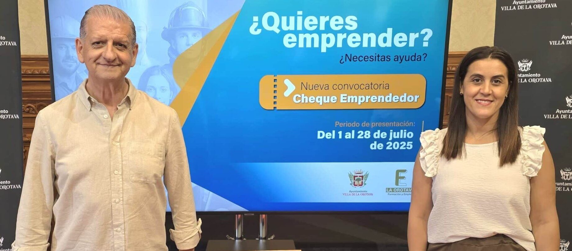 alcalde y concejala de Formación y Empleo