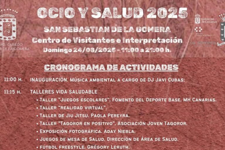 220825 Programa de Ocio y Salud 2025 en San Sebastián de La Gomera