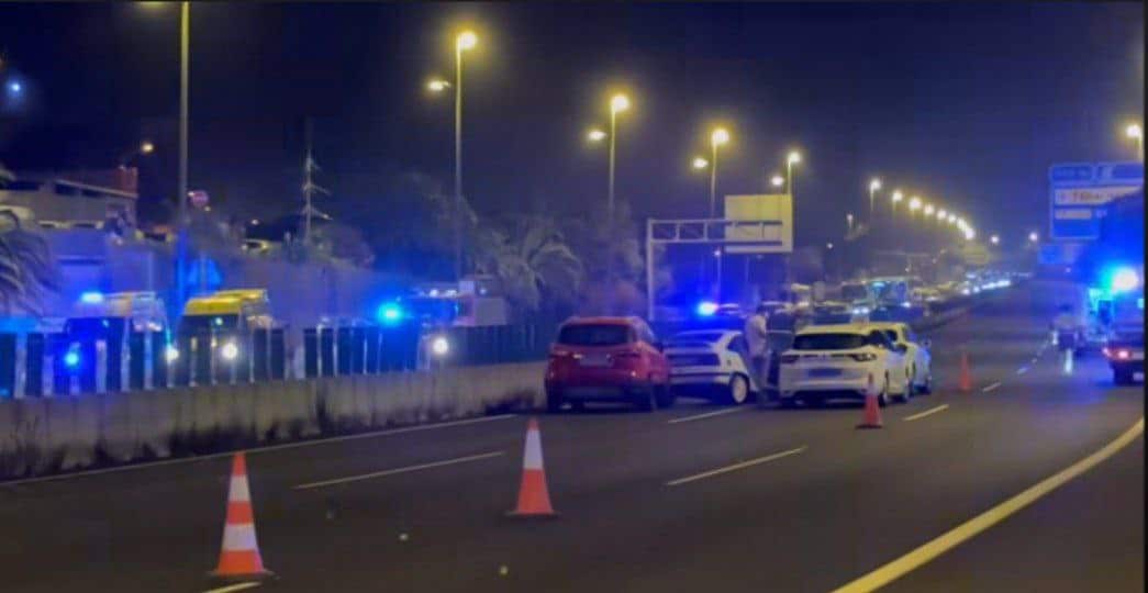ACCIDENTE EN LA TF-5 EN LA MADRUGADA DE ESTE SÁBADO 23-8-25