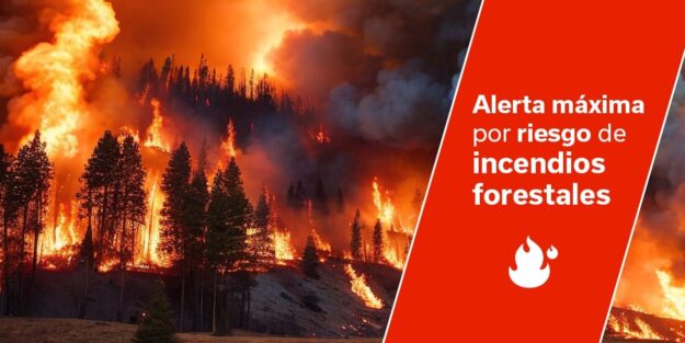ALERTA MÁXIMA POR RIESGO DE INCENDIOS FORESTALES 13-8-25