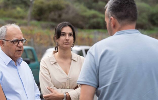 Casimiro Curbelo, junto a la consejera de Sector Primario, Noelia Morales