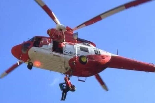 Helicóptero de rescate del Grupo de Emergencias y Salvamento (GES) del Gobierno de Canarias