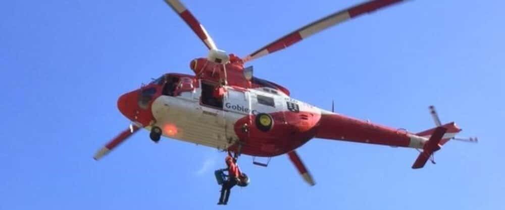 Helicóptero de rescate del Grupo de Emergencias y Salvamento (GES) del Gobierno de Canarias