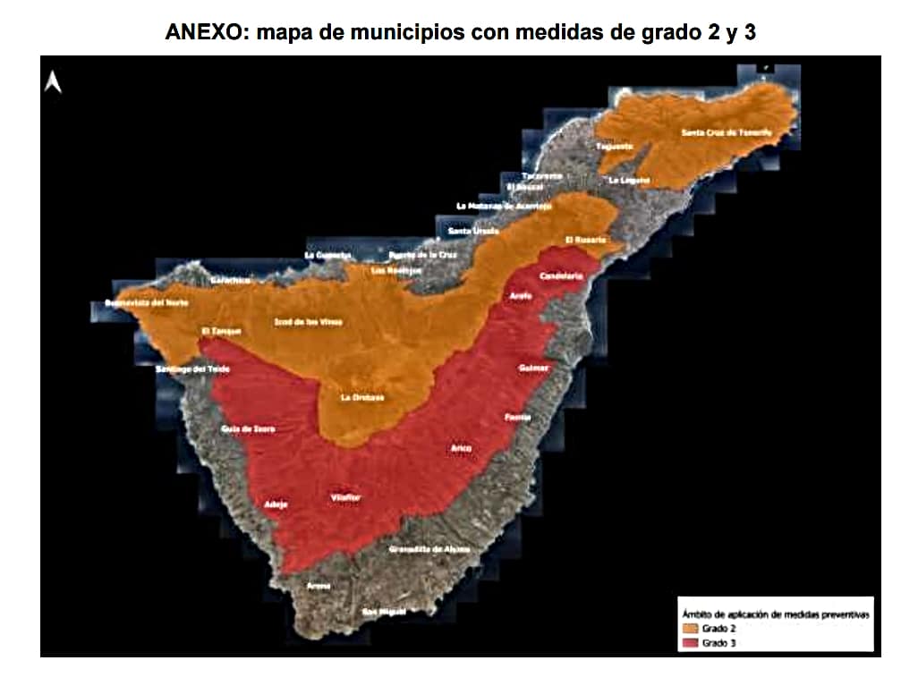 Mapa Tenerife-Medidas grado 3 y grado 2
