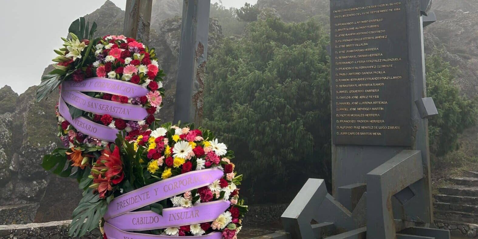 110925 Recuerdo a las víctimas del incendio de 1984 en La Gomera, en el 41 aniversario de la tragedia
