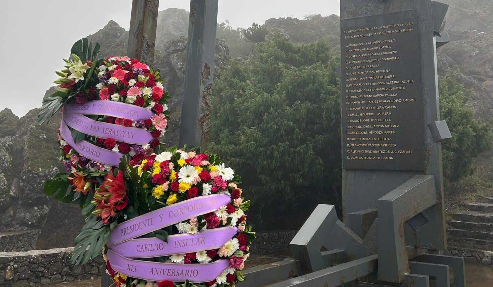 110925 Recuerdo a las víctimas del incendio de 1984 en La Gomera, en el 41 aniversario de la tragedia