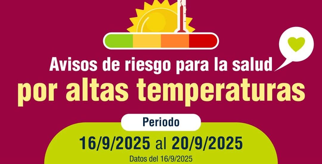 AVISOS DE RIESGO PARA LA SALUD POR CALOR-AMPLIADO HASTA LANZAROTE Y EL HIERRO 16-9-25
