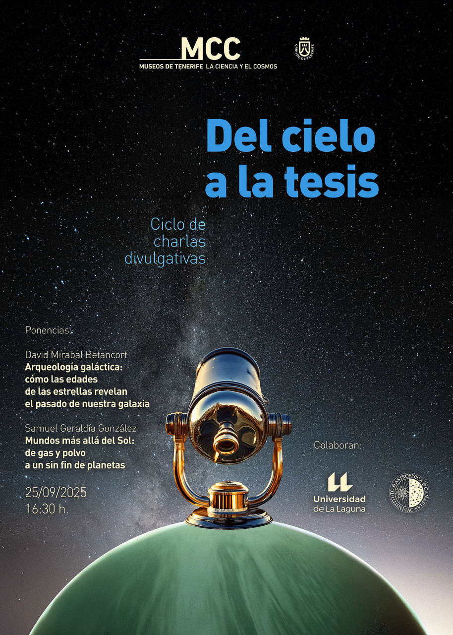 Cartel Charla del cielo a la tesis