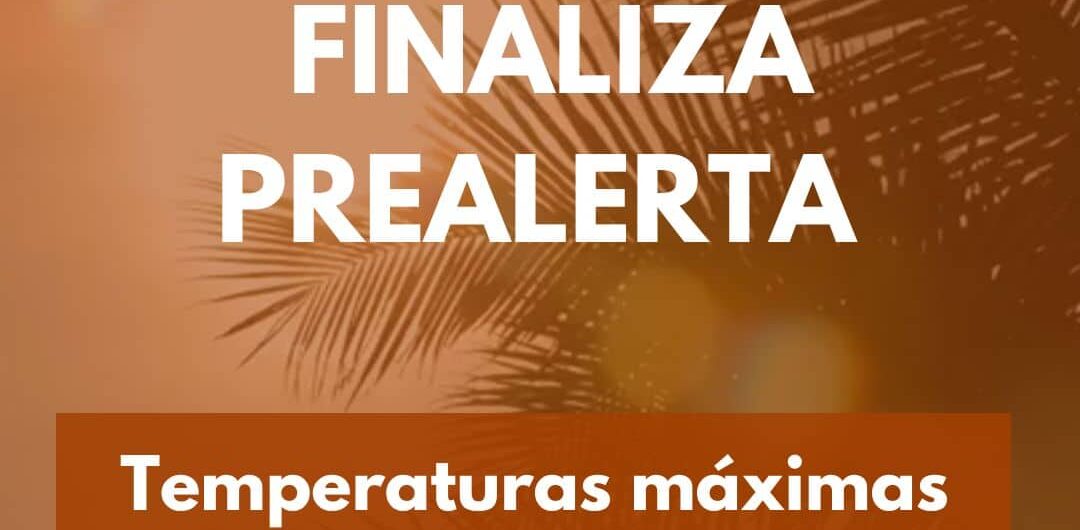 FINALIZA PREALERTA POR TEMPERATURAS MÁXIMAS EN CANARIAS 22-9-25