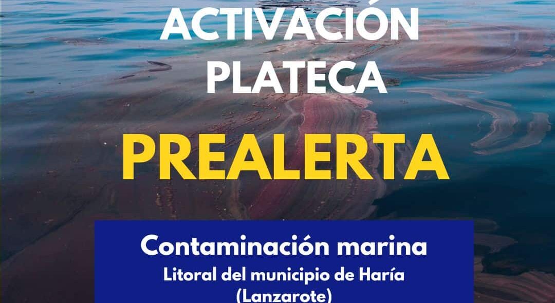 PREALERTA POR CONTAMINACIÓN MARINA-ACTIVACIÓN DEL PLATECA EN LANZAROTE 10-9-25