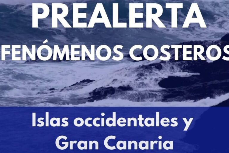 PREALERTA POR FENÓMENOS COSTEROS EN CANARIAS 14-9-25