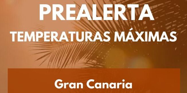 PREALERTA POR TEMPERATURAS MÁXIMAS EN CANARIAS 14-9-25