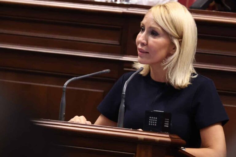 Rebeca Paniagua en el Pleno del Parlamento de Canarias